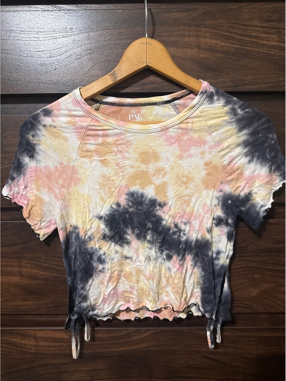 PAC Casles Medium Tie-Dye Crop Top with Side Ties